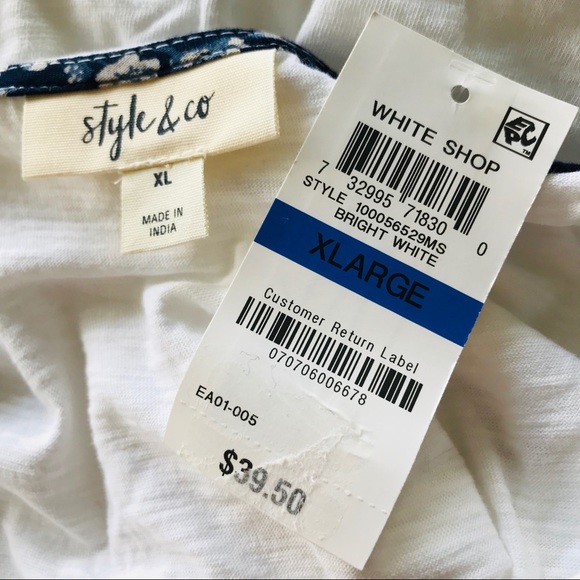 Style & Co Tank Top Sleeveless Scoop Neck Stretch - Picture 10 of 13